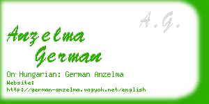 anzelma german business card